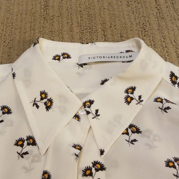Victoria Beckham Daisy 100% Silk Blouse US Size4-6 - Picture 5 of 8